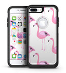 Bright Pink Flamingo Pattern - iPhone 7 or 7 Plus Commuter Case Skin Kit
