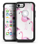 Bright Pink Flamingo Pattern - iPhone 7 or 7 Plus Commuter Case Skin Kit