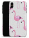Bright Pink Flamingo Pattern - iPhone X Clipit Case