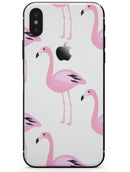 Bright Pink Flamingo Pattern - iPhone X Skin-Kit