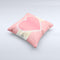 Bright Pink Heart Lace V3 ink-Fuzed Decorative Throw Pillow