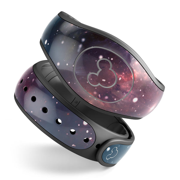 Bright Pink Nebula Space - Decal Skin Wrap Kit for the Disney Magic Band