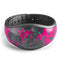 Bright Pink V2 and Gray Digital Camouflage - Decal Skin Wrap Kit for the Disney Magic Band