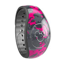Bright Pink V2 and Gray Digital Camouflage - Decal Skin Wrap Kit for the Disney Magic Band