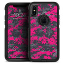 Bright Pink V2 and Gray Digital Camouflage - Skin Kit for the iPhone OtterBox Cases