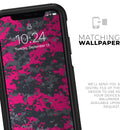 Bright Pink V2 and Gray Digital Camouflage - Skin Kit for the iPhone OtterBox Cases