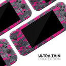 Bright Pink V2 and Gray Digital Camouflage // Skin Decal Wrap Kit for Nintendo Switch Console & Dock, Joy-Cons, Pro Controller, Lite, 3DS XL, 2DS XL, DSi, or Wii - Vinyl Skin Wrap for Nintendo Switch 2, OLED, Lite, Pro Controller, Wii & Classic Handhelds