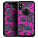 Bright Pink and Gray Digital Camouflage - Skin Kit for the iPhone OtterBox Cases