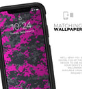 Bright Pink and Gray Digital Camouflage - Skin Kit for the iPhone OtterBox Cases