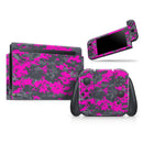Bright Pink and Gray Digital Camouflage // Skin Decal Wrap Kit for Nintendo Switch Console & Dock, Joy-Cons, Pro Controller, Lite, 3DS XL, 2DS XL, DSi, or Wii - Vinyl Skin Wrap for Nintendo Switch 2, OLED, Lite, Pro Controller, Wii & Classic Handhelds