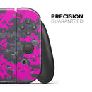 Bright Pink and Gray Digital Camouflage // Skin Decal Wrap Kit for Nintendo Switch Console & Dock, Joy-Cons, Pro Controller, Lite, 3DS XL, 2DS XL, DSi, or Wii - Vinyl Skin Wrap for Nintendo Switch 2, OLED, Lite, Pro Controller, Wii & Classic Handhelds