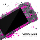 Bright Pink and Gray Digital Camouflage // Skin Decal Wrap Kit for Nintendo Switch Console & Dock, Joy-Cons, Pro Controller, Lite, 3DS XL, 2DS XL, DSi, or Wii - Vinyl Skin Wrap for Nintendo Switch 2, OLED, Lite, Pro Controller, Wii & Classic Handhelds