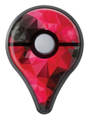 Bright Pink and Gray Geomtric Triangles Pokémon GO Plus Vinyl Protective Decal Skin Kit