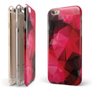 Bright Pink and Gray Geomtric Triangles iPhone 6/6s or 6/6s Plus 2-Piece Hybrid INK-Fuzed Case
