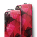 Bright Pink and Gray Geomtric Triangles iPhone 6/6s or 6/6s Plus 2-Piece Hybrid INK-Fuzed Case