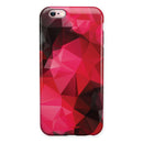 Bright Pink and Gray Geomtric Triangles iPhone 6/6s or 6/6s Plus 2-Piece Hybrid INK-Fuzed Case