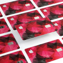 Bright Pink and Gray Geomtric Triangles - Premium Protective Decal Skin-Kit for the Apple Credit Card