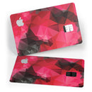 Bright Pink and Gray Geomtric Triangles - Premium Protective Decal Skin-Kit for the Apple Credit Card