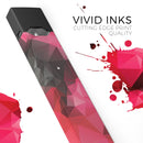 Bright Pink and Gray Geomtric Triangles - Premium Decal Protective Skin-Wrap Sticker compatible with the Juul Labs vaping device