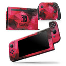 Bright Pink and Gray Geomtric Triangles - Vinyl Skin Wrap for Nintendo Switch 2, OLED, Lite, Pro Controller, Wii & Classic Handhelds