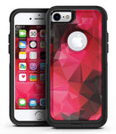 Bright Pink and Gray Geomtric Triangles - iPhone 7 or 7 Plus Commuter Case Skin Kit