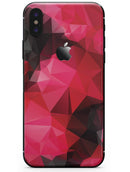 Bright Pink and Gray Geomtric Triangles - iPhone X Skin-Kit