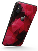 Bright Pink and Gray Geomtric Triangles - iPhone X Skin-Kit