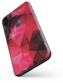 Bright Pink and Gray Geomtric Triangles - iPhone X Skin-Kit