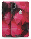 Bright Pink and Gray Geomtric Triangles - iPhone X Skin-Kit