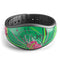 Bright Pink and Green Flowers - Decal Skin Wrap Kit for the Disney Magic Band
