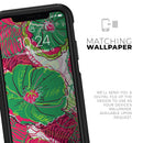 Bright Pink and Green Flowers - Skin Kit for the iPhone OtterBox Cases