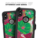 Bright Pink and Green Flowers - Skin Kit for the iPhone OtterBox Cases