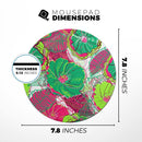 Bright Pink and Green Flowers// WaterProof Rubber Foam Backed Anti-Slip Mouse Pad for Home Work Office or Gaming Computer Desk