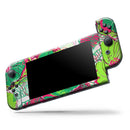 Bright Pink and Green Flowers // Skin Decal Wrap Kit for Nintendo Switch Console & Dock, Joy-Cons, Pro Controller, Lite, 3DS XL, 2DS XL, DSi, or Wii - Vinyl Skin Wrap for Nintendo Switch 2, OLED, Lite, Pro Controller, Wii & Classic Handhelds