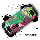 Bright Pink and Green Flowers // Full Body Skin Decal Wrap Kit for the Steam Deck handheld gaming computer