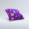 Bright Purple Party Drinks Ink-Fuzed Decorative Throw Pillow