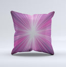 Bright Purple Rays Ink-Fuzed Decorative Throw Pillow