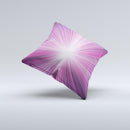 Bright Purple Rays Ink-Fuzed Decorative Throw Pillow