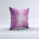 Bright Purple Rays Ink-Fuzed Decorative Throw Pillow