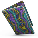 MacBook Pro with Touch Bar Skin Kit - Bright_Purple_Teal_and_Mustard_Yellow_Color_Waves-MacBook_13_Touch_V6.jpg?