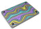 Bright Purple Teal and Mustard Yellow Color Waves - MacBook Air Skin Kit