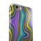 Bright Purple Teal and Mustard Yellow Color Waves iPhone 6/6s or 6/6s Plus 2-Piece Hybrid INK-Fuzed Case