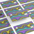 Bright Purple Teal and Mustard Yellow Color Waves - Premium Protective Decal Skin-Kit for the Apple Credit Card