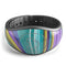 Bright Purple Teal and Mustard Yellow Color Waves - Decal Skin Wrap Kit for the Disney Magic Band