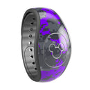 Bright Purple and Gray Digital Camouflage - Decal Skin Wrap Kit for the Disney Magic Band