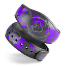 Bright Purple and Gray Digital Camouflage - Decal Skin Wrap Kit for the Disney Magic Band
