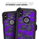 Bright Purple and Gray Digital Camouflage - Skin Kit for the iPhone OtterBox Cases