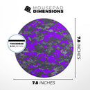 Bright Purple and Gray Digital Camouflage// WaterProof Rubber Foam Backed Anti-Slip Mouse Pad for Home Work Office or Gaming Computer Desk