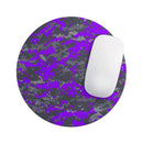 Bright Purple and Gray Digital Camouflage// WaterProof Rubber Foam Backed Anti-Slip Mouse Pad for Home Work Office or Gaming Computer Desk