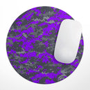 Bright Purple and Gray Digital Camouflage// WaterProof Rubber Foam Backed Anti-Slip Mouse Pad for Home Work Office or Gaming Computer Desk